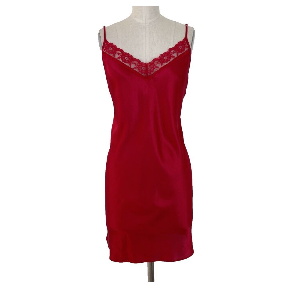Gilligan & O Malley Baby Doll Red Sleep Slip Dress Red Holidays Valentines‎ NEW